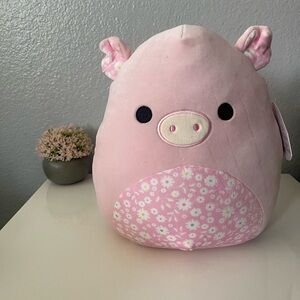 Squishmallows Pink Floral-Belly Pig Plush